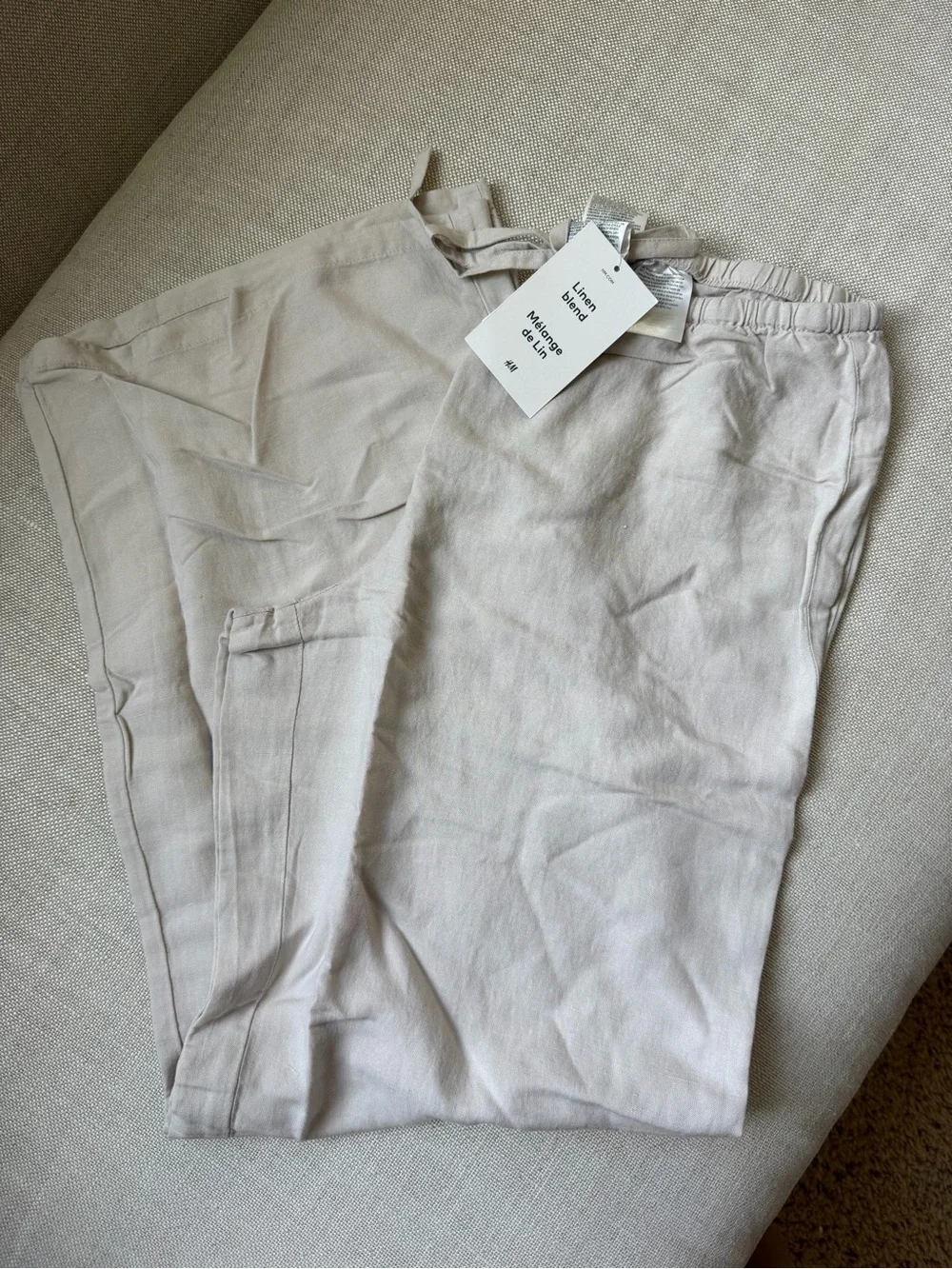 H&M Linen-Blend Drawstring Pants